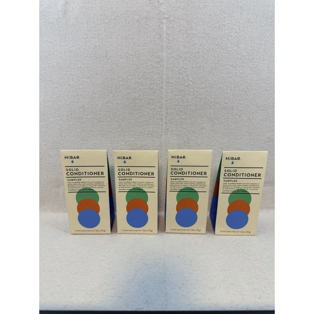 HiBar Solid Soap Conditioner Sampler 3 Mini Bars, Lot of 4